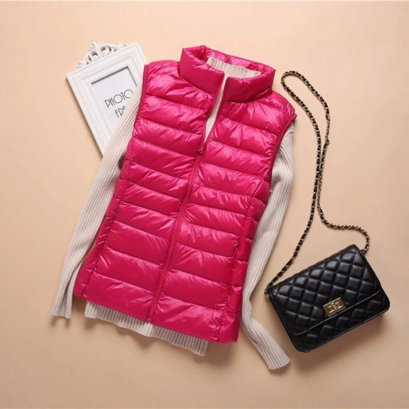 Down Lightweight White Duck Down Vest Slim Fit Jacket Women