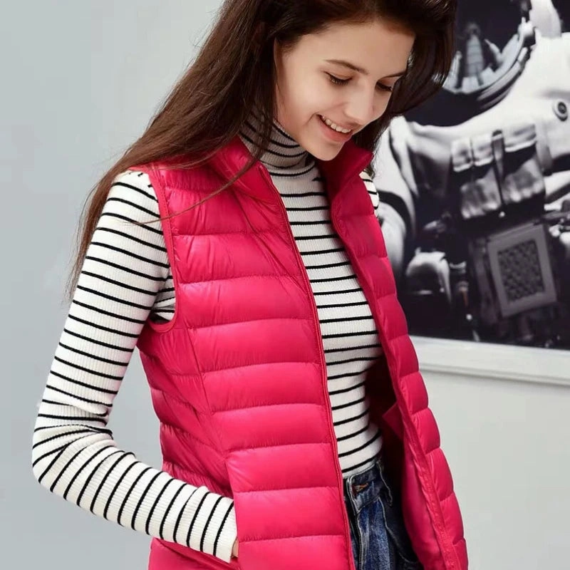 Down Lightweight White Duck Down Vest Slim Fit Jacket Women