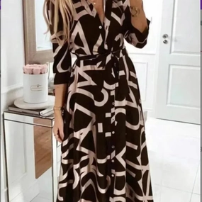 Dresses for Women Long Sleeve Prom Elegantes Fashion Print