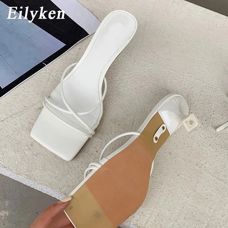 Eilyken Fashion Gold Silver Sandals Thin Low Heel Lace Up Rome Summer Gladiator Shoes for Women