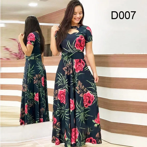 Elegant Spring Women's Dress Casual Fashion Floral Print