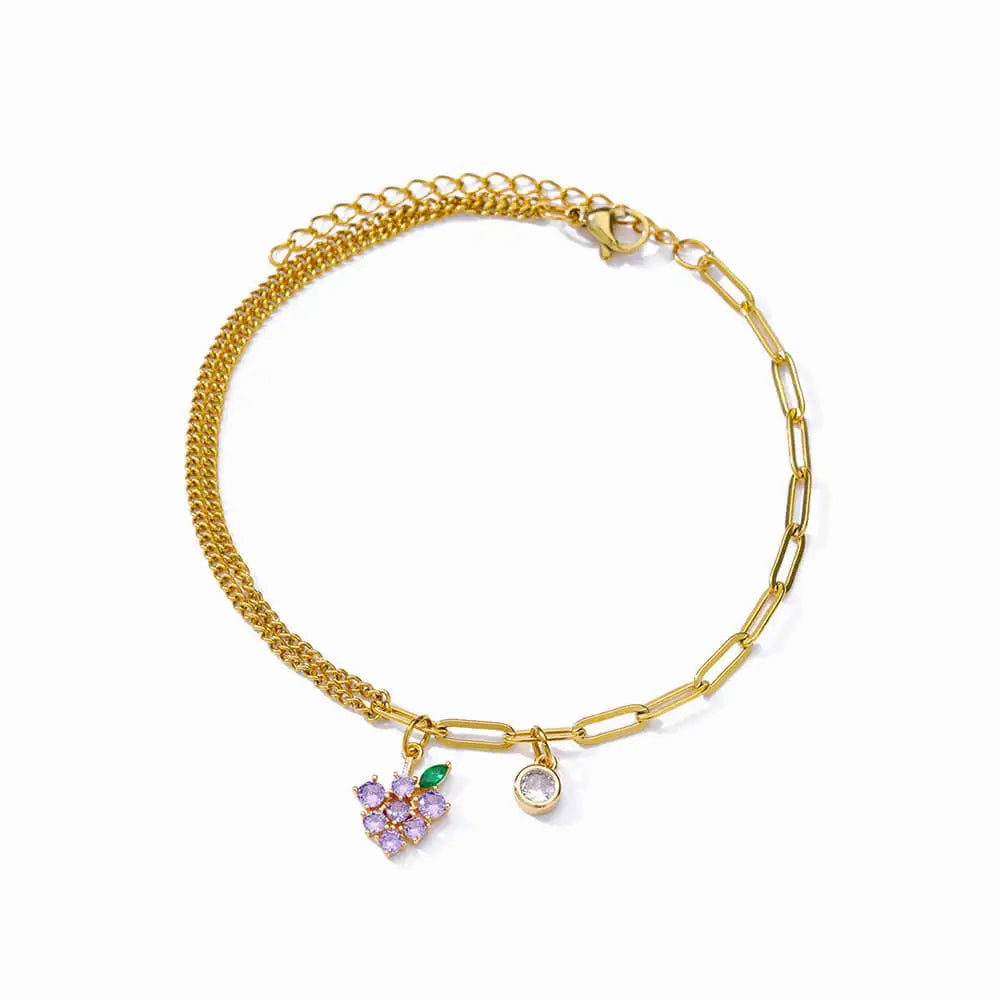 Elegant Zircon Flowers Bracelet For Women Charm Jewelry