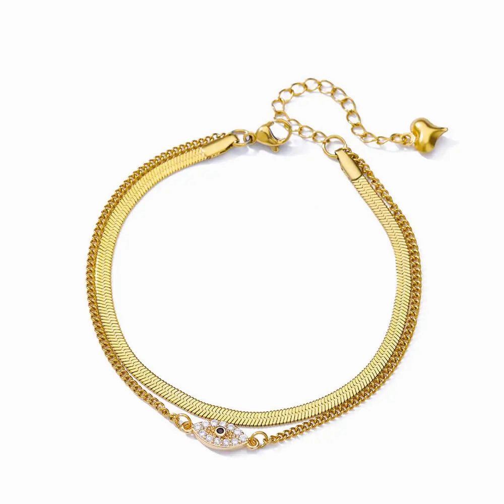 Elegant Zircon Flowers Bracelet For Women Charm Jewelry