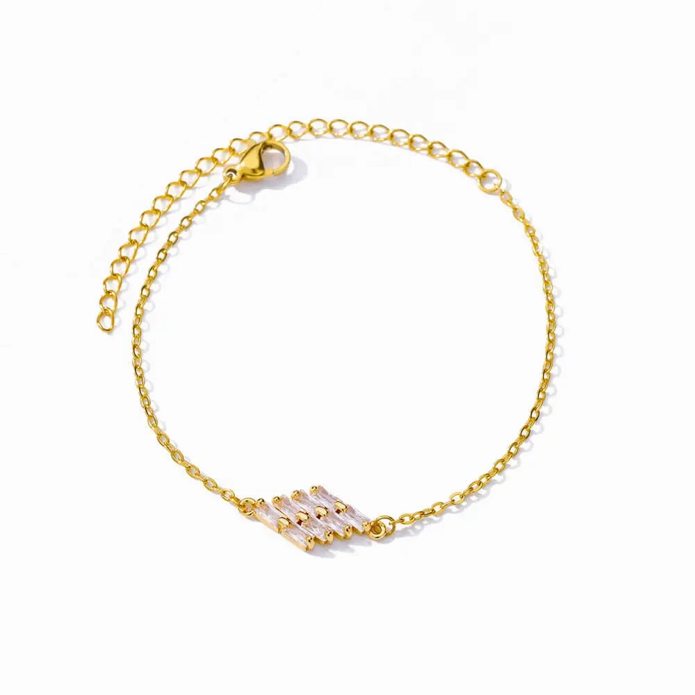 Elegant Zircon Flowers Bracelet For Women Charm Jewelry