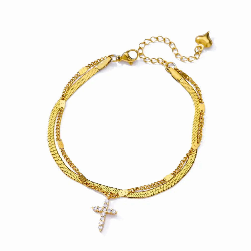 Elegant Zircon Flowers Bracelet For Women Charm Jewelry