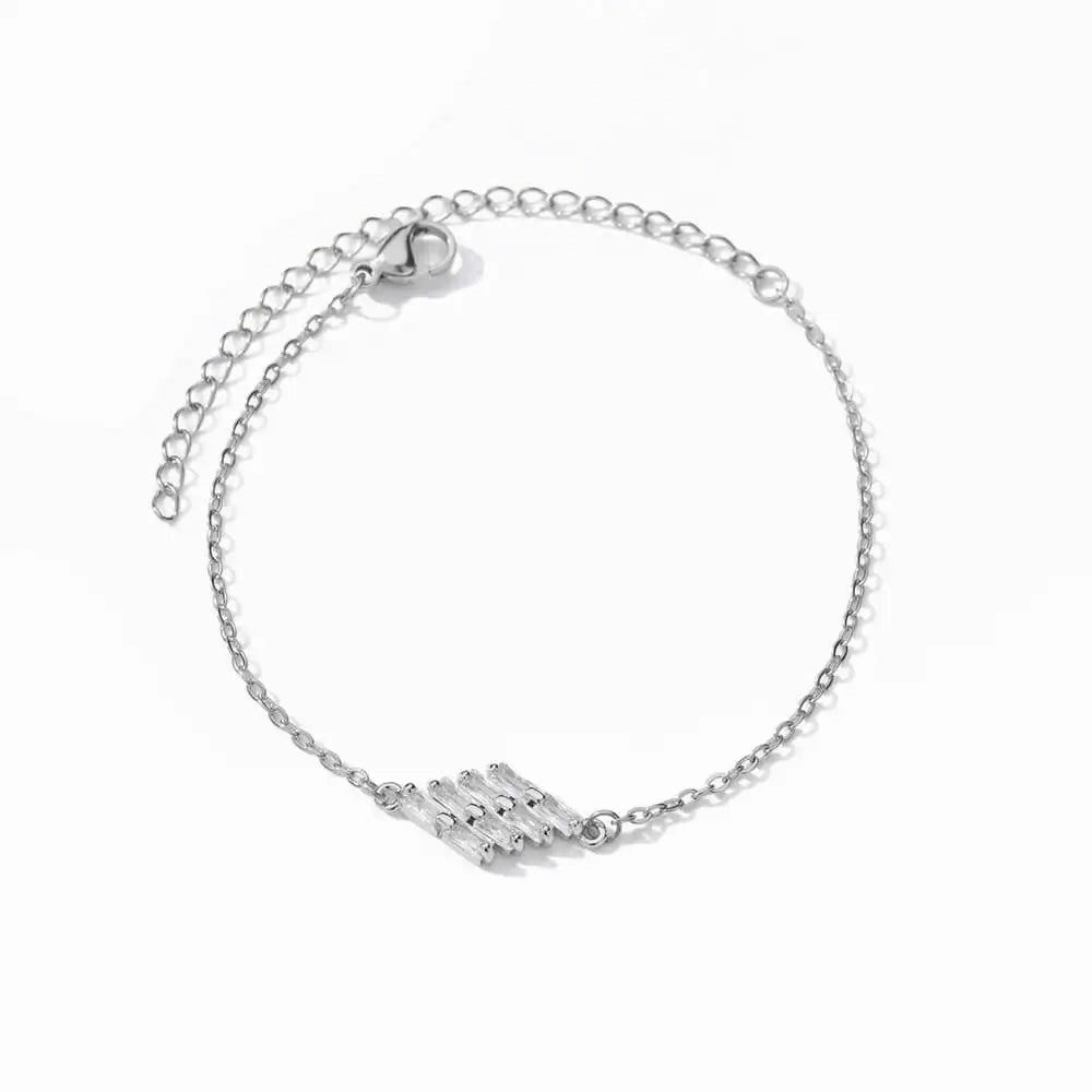 Elegant Zircon Flowers Bracelet For Women Charm Jewelry