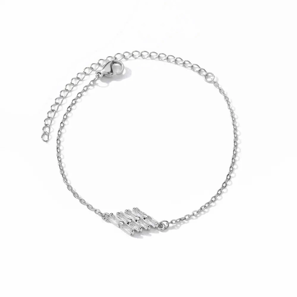 Elegant Zircon Flowers Bracelet For Women Charm Jewelry