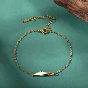 Enamel Palestine Map Charm Bracelets for Women Men Jewelry