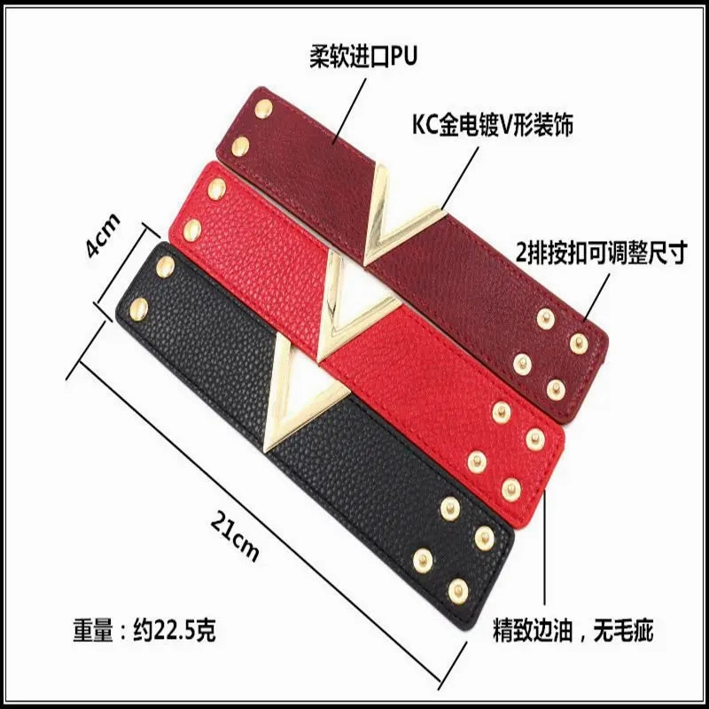 Europe Crack Leather Bracelet For Women Femme Punk Style Soft Jewellery