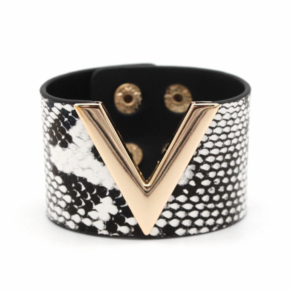 Europe Crack Leather Bracelet For Women Femme Punk Style Soft Jewellery