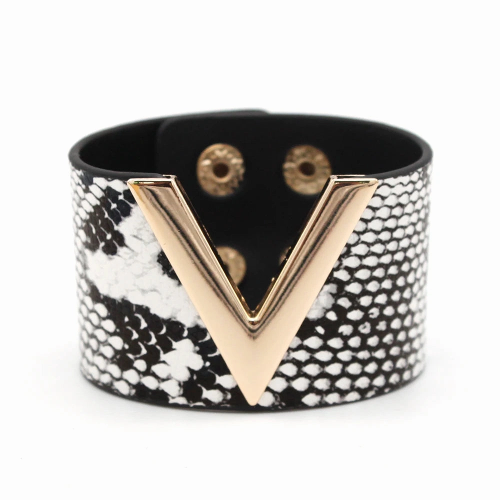Europe Crack Leather Bracelet For Women Femme Punk Style Soft Jewellery