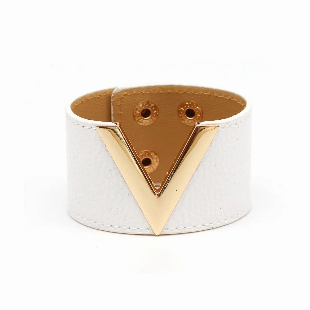 Europe Crack Leather Bracelet For Women Femme Punk Style Soft Jewellery