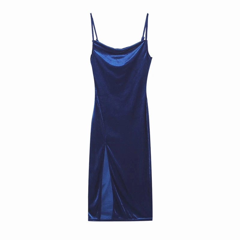European and American Style Sexy Slim Fit Slit Dress for Women