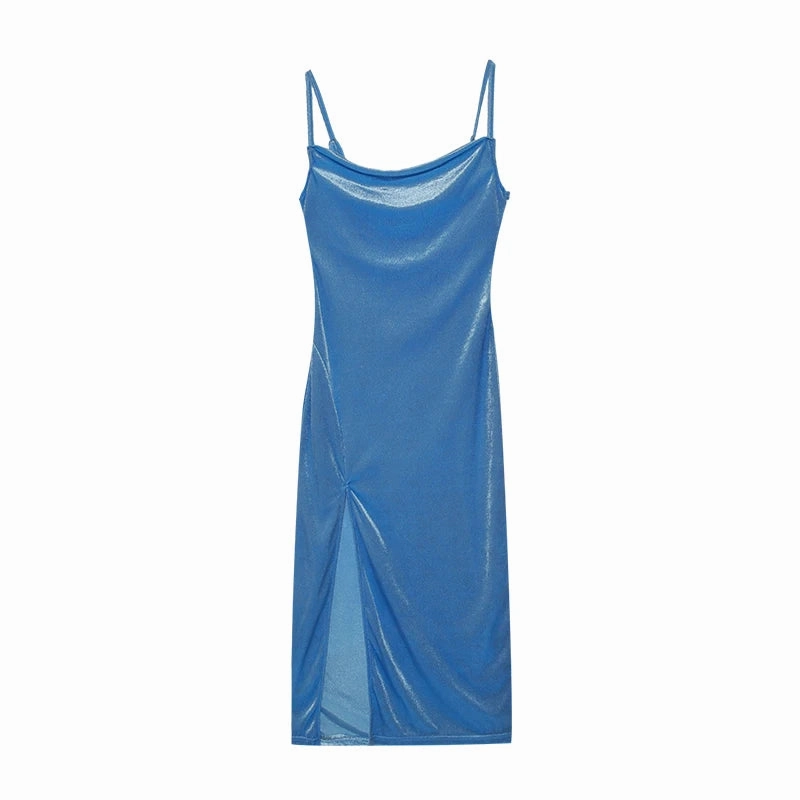 European and American Style Sexy Slim Fit Slit Dress for Women