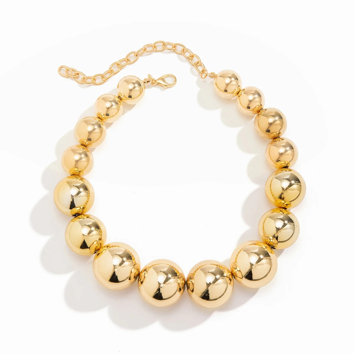 Exaggerated Goth Acrylic CCB Big Ball Bead Necklace Choker