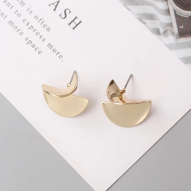 Exaggerated Texture Irregular Metal S Shaped Dangle Earrings
