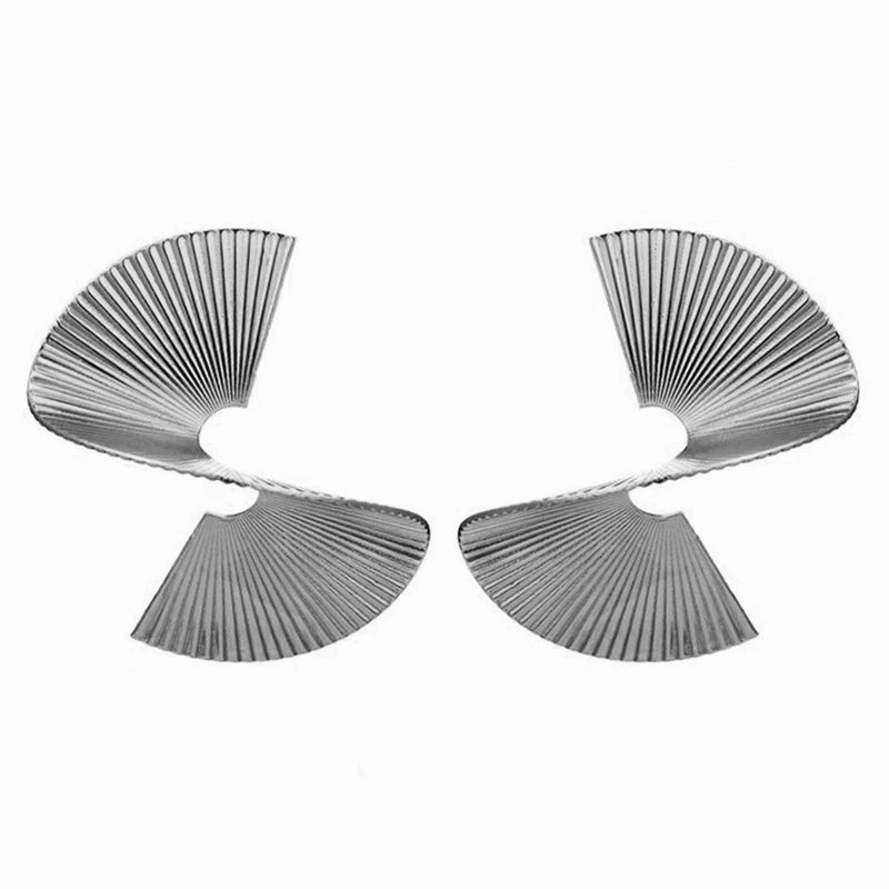 Exaggerated Texture Irregular Metal S Shaped Dangle Earrings