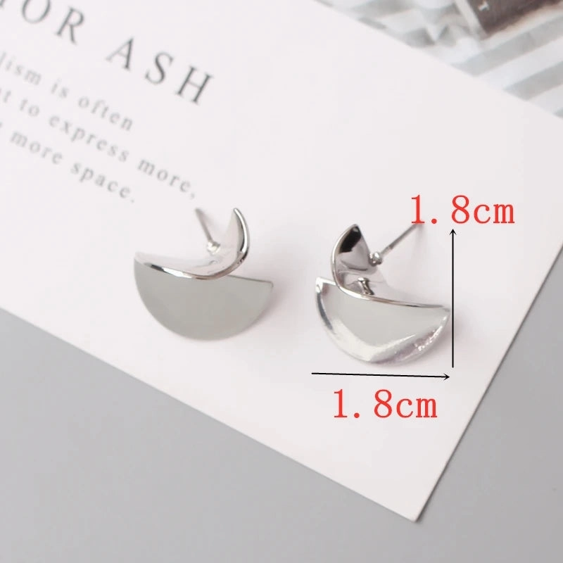 Exaggerated Texture Irregular Metal S Shaped Dangle Earrings