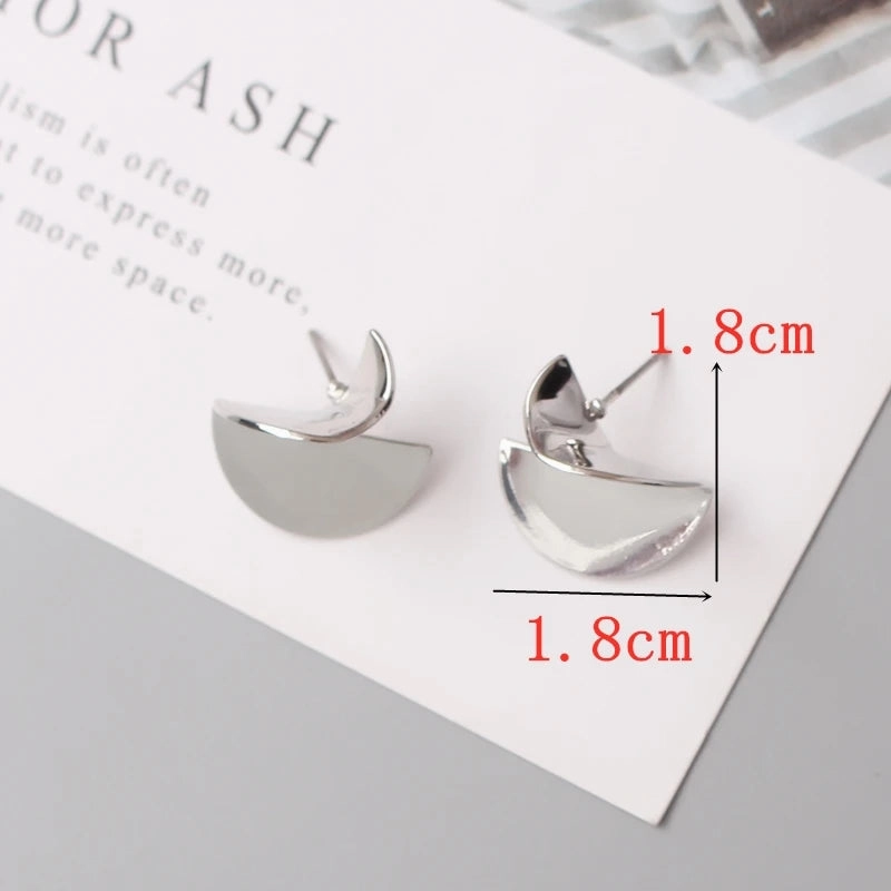 Exaggerated Texture Irregular Metal S Shaped Dangle Earrings