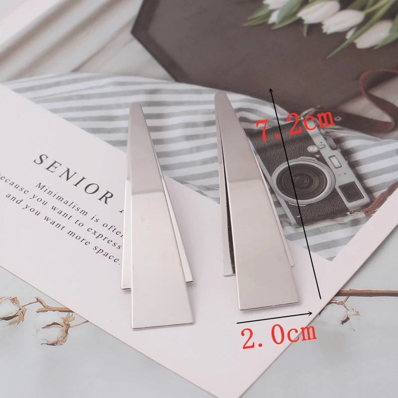 Exaggerated Texture Irregular Metal S Shaped Dangle Earrings