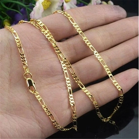 Exquisite Fashion 18K Gold Filled Necklace 16-30 Inch Jewelry