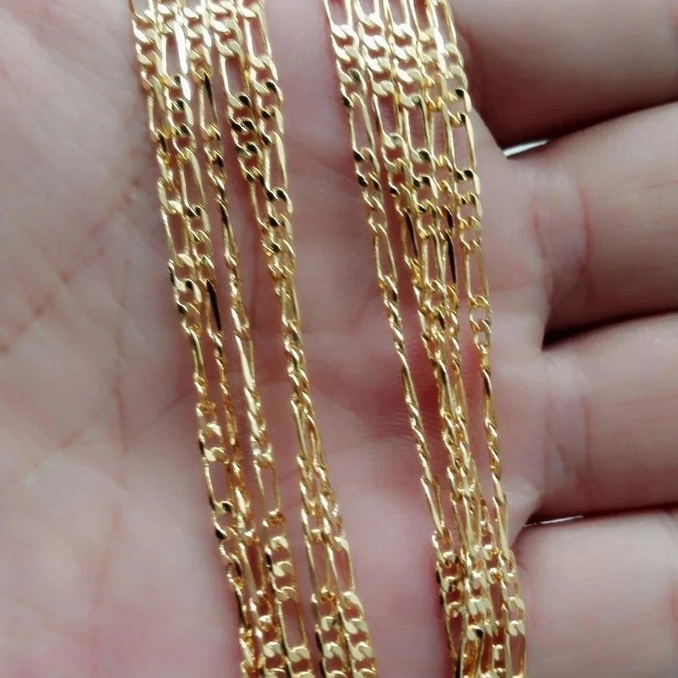 Exquisite Fashion 18K Gold Filled Necklace 16-30 Inch Jewelry