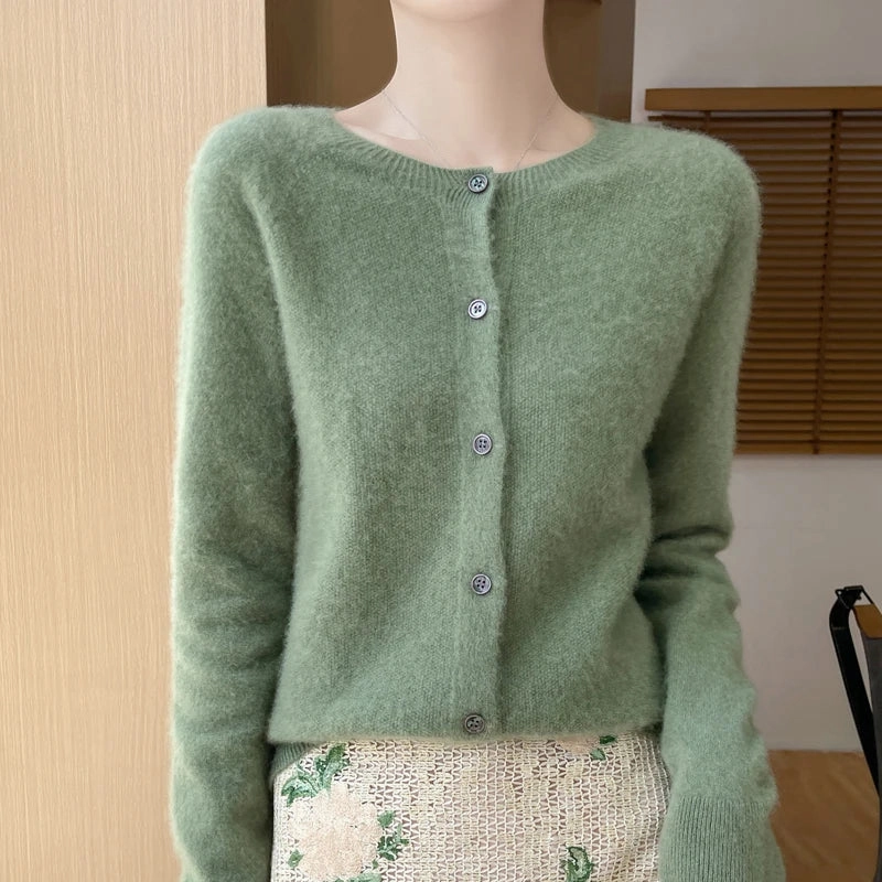 Fall/Winter New Fashion Women's 100% Merino Wool Sweater O-neck Long Sleeve Top