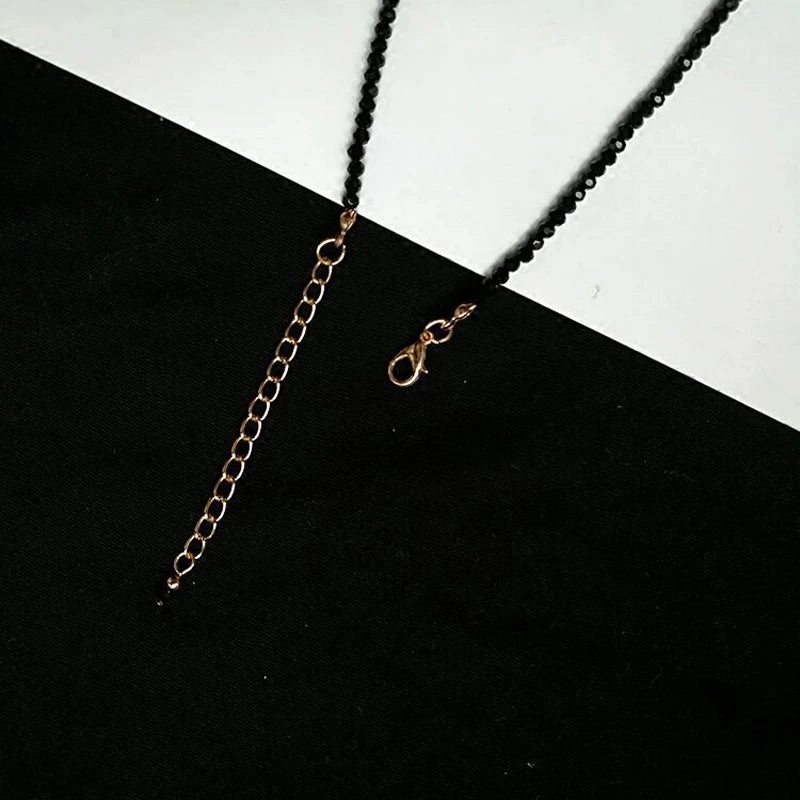 Fashion Brand Simple Black Beads Short Necklace for Women