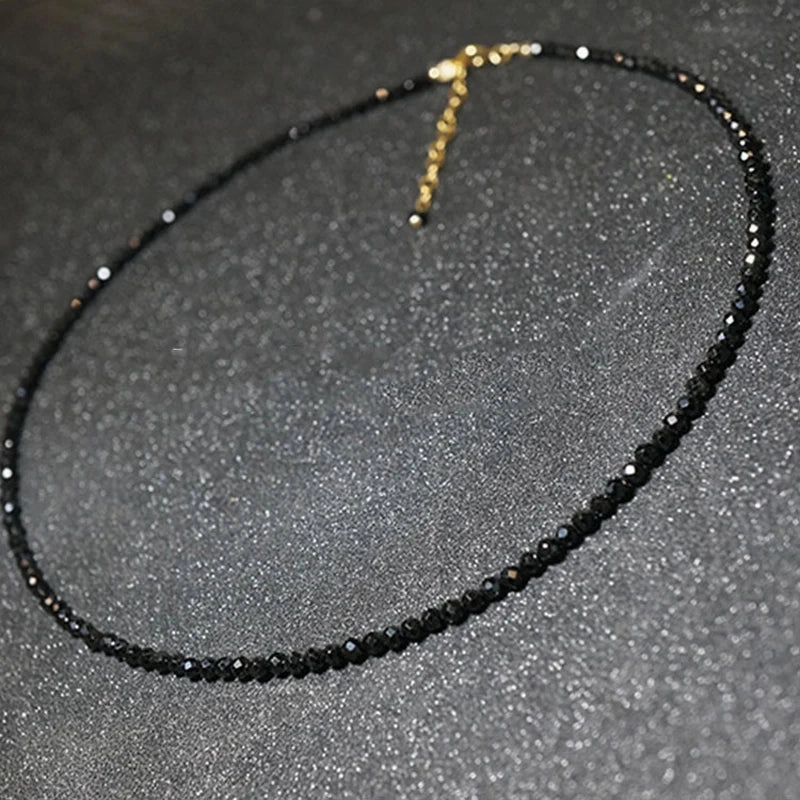 Fashion Brand Simple Black Beads Short Necklace for Women