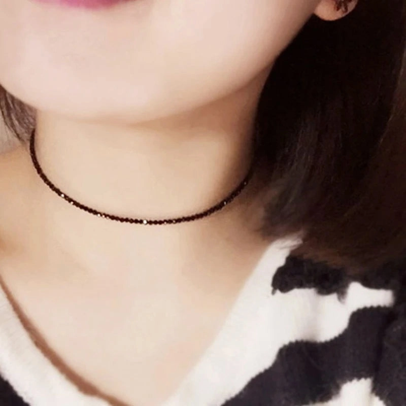 Fashion Brand Simple Black Beads Short Necklace for Women
