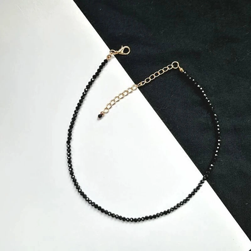 Fashion Brand Simple Black Beads Short Necklace for Women