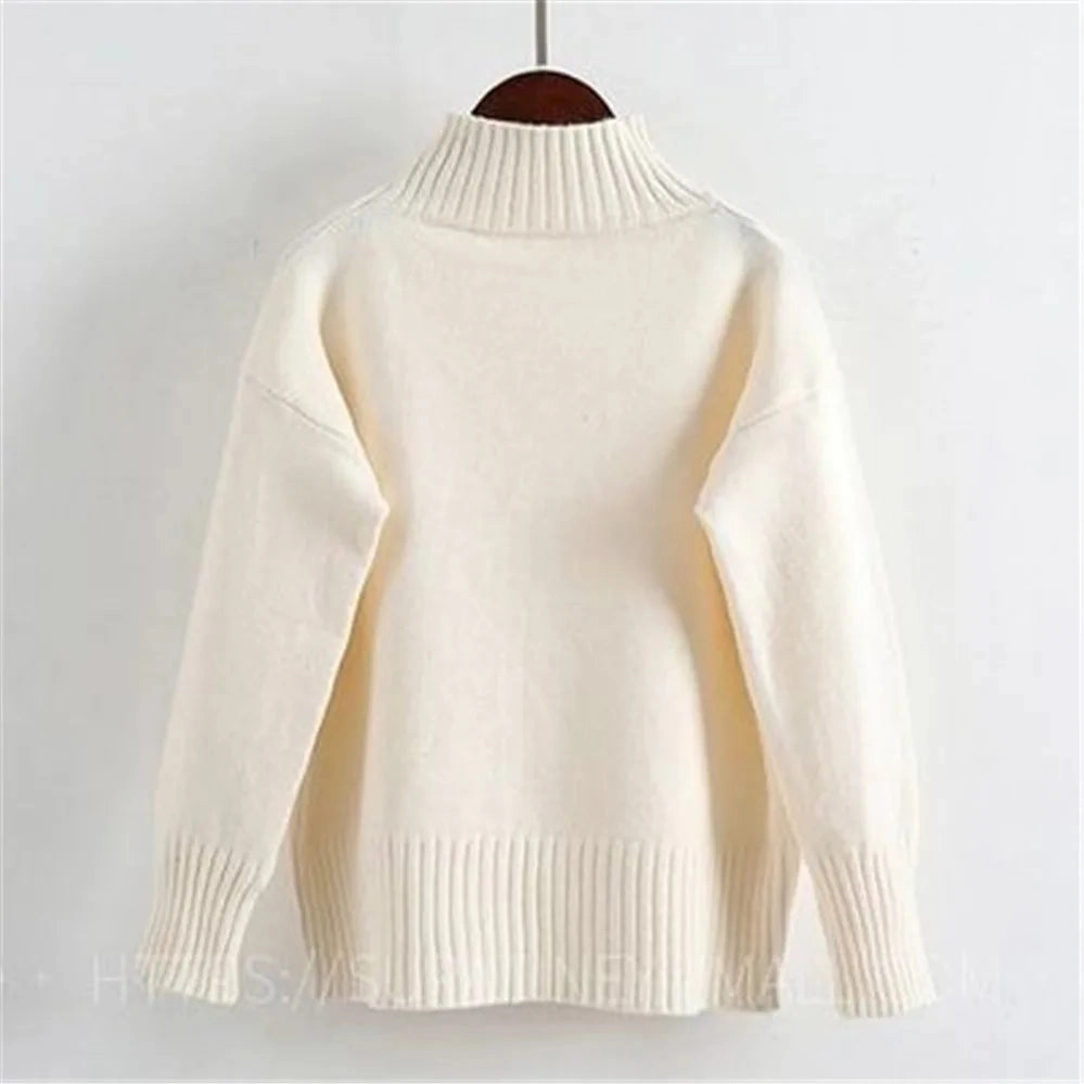 Fashion Cashmere Turtleneck Sweater Women Autumn Winter