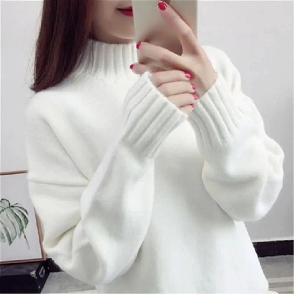 Fashion Cashmere Turtleneck Sweater Women Autumn Winter