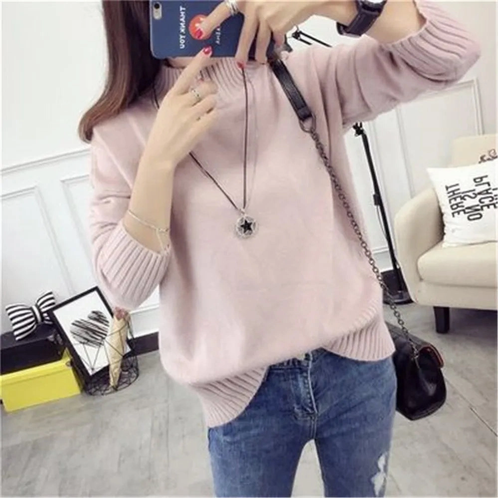 Fashion Cashmere Turtleneck Sweater Women Autumn Winter