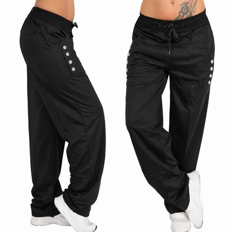 Fashion Casual Joggers Women's High Waist Baggy Sweatpants for Running and Jogging Sports, Perfect for Streetwear Style