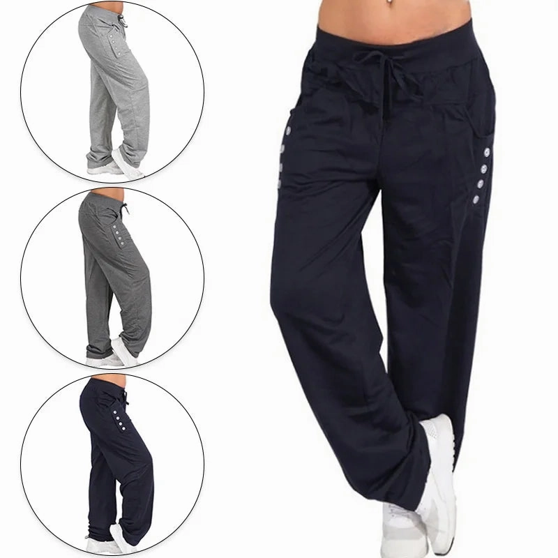 Fashion Casual Joggers Women's High Waist Baggy Sweatpants for Running and Jogging Sports, Perfect for Streetwear Style
