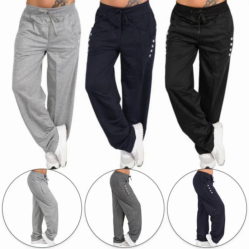 Fashion Casual Joggers Women's High Waist Baggy Sweatpants for Running and Jogging Sports, Perfect for Streetwear Style