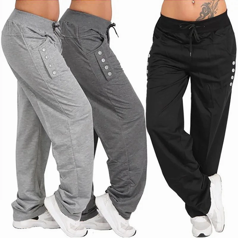 Fashion Casual Joggers Women's High Waist Baggy Sweatpants for Running and Jogging Sports, Perfect for Streetwear Style
