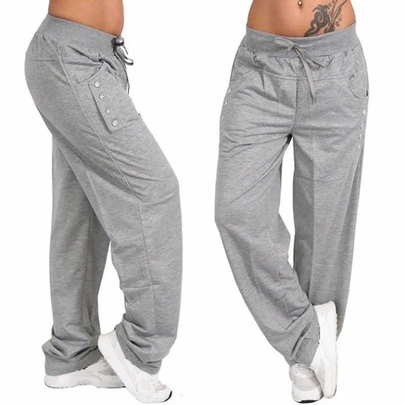 Fashion Casual Joggers Women's High Waist Baggy Sweatpants for Running and Jogging Sports, Perfect for Streetwear Style