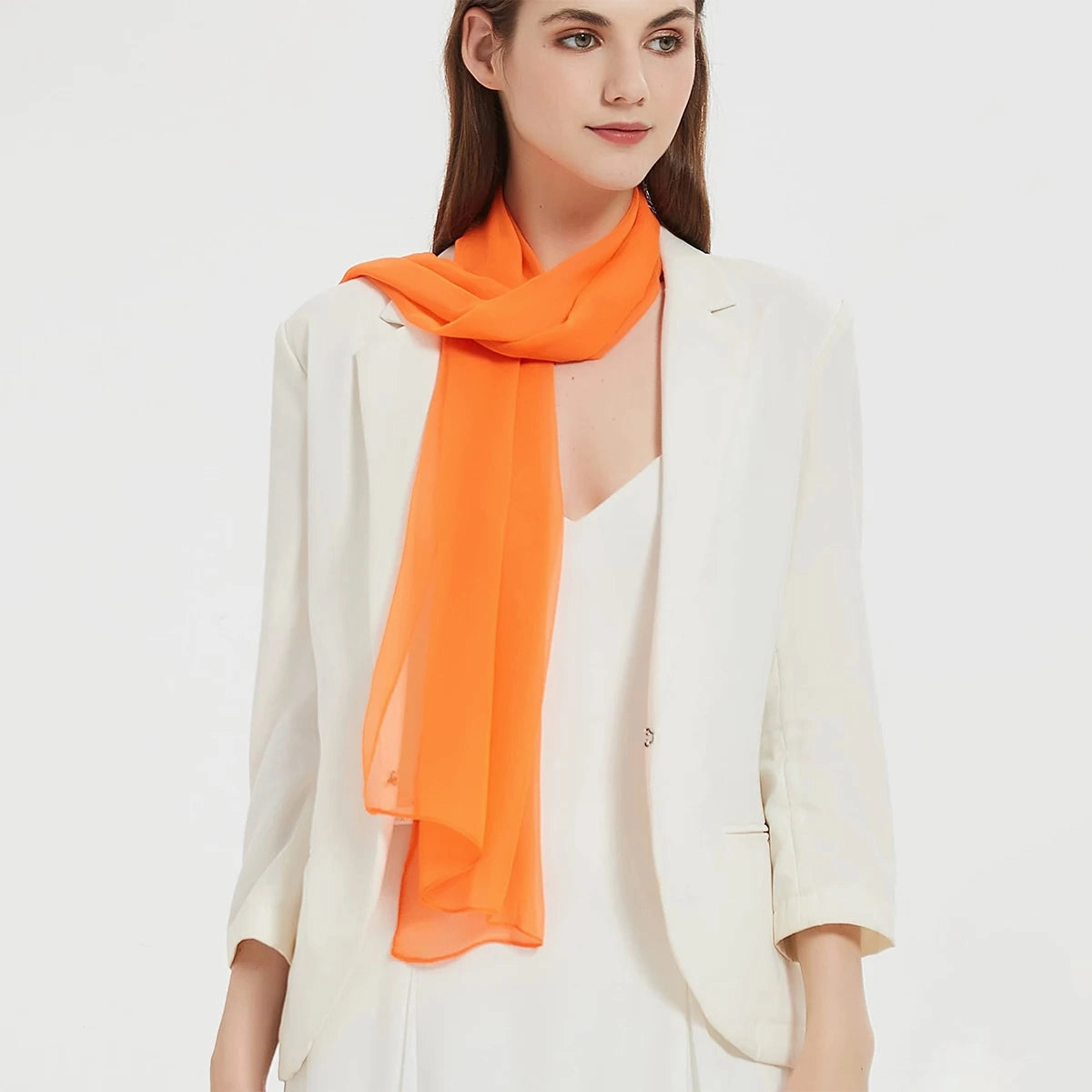 Fashion Chiffon Soft Solid Scarf Shawl for Elegant Style