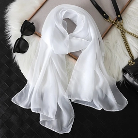 Fashion Chiffon Soft Solid Scarf Shawl for Elegant Style