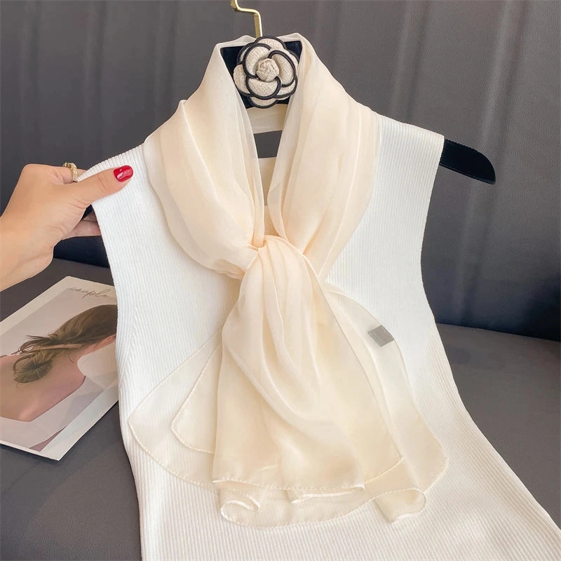 Fashion Chiffon Soft Solid Scarf Shawl for Elegant Style