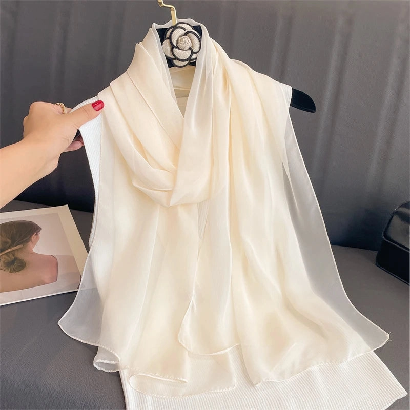 Fashion Chiffon Soft Solid Scarf Shawl for Elegant Style