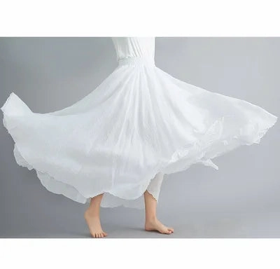 Fashion Clothes Women Clothing Skirts Vintage Y2k Elegant Bohemian Cotton Linen Long Skirt Casual Style