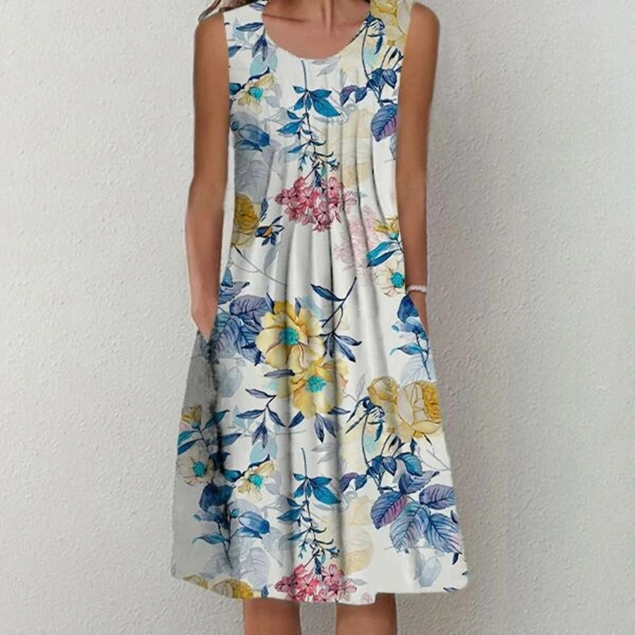 Fashion Elegant Women Dress Loose Casual Dress Printed Design