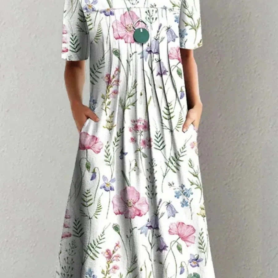 Fashion Elegant Women Dress Loose Casual Dress Printed Design