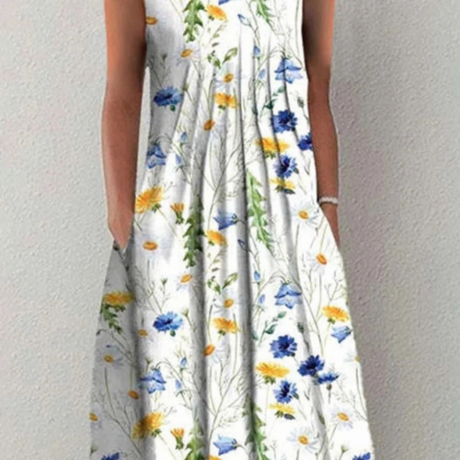 Fashion Elegant Women Dress Loose Casual Dress Printed Style
