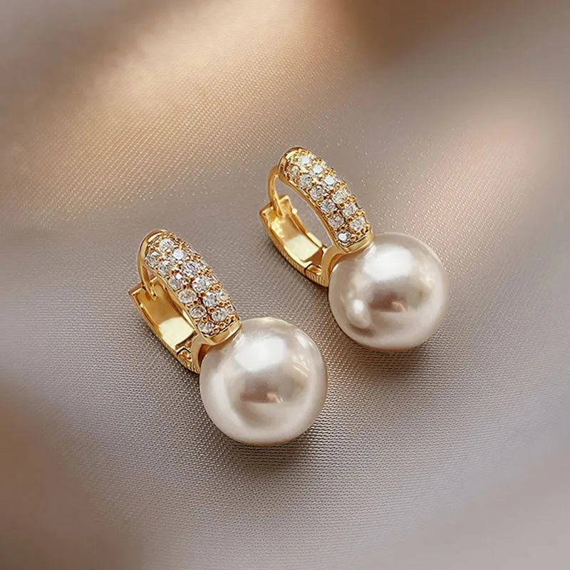 Fashion New Light Luxury Imitation Pearl Drop Earrings for Women