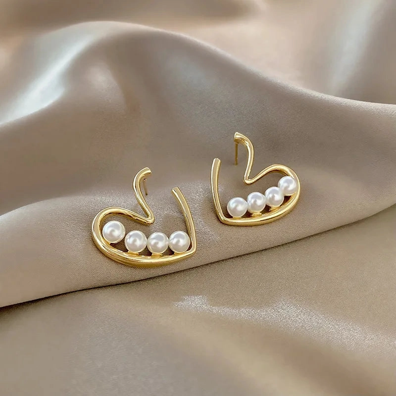 Fashion New Light Luxury Imitation Pearl Drop Earrings for Women