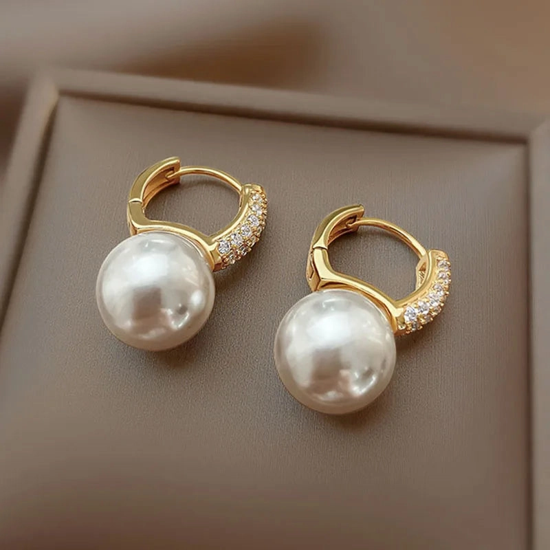 Fashion New Light Luxury Imitation Pearl Drop Earrings for Women